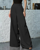 Pocket Side Wide Leg Pants