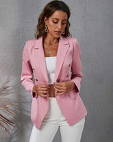 Long Sleeve Open Front Cardigan Jacket Work Office Blazer