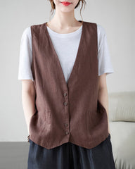 Sleeveless Vest Jacket Casual Loose Women's Waistcoat