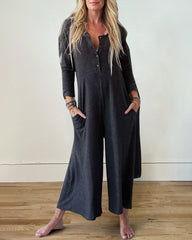 Simply Comfort Button Down Romper Jumpsuits