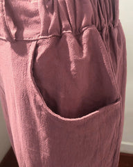 Summer Elegant Harem Pants Elastic Waistband Solid Color Light Beach Trousers