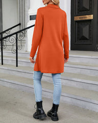 Lightweight Open Front Cardigans Long Sleeve Casual Soft Drape Knit Cardigan