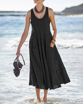 Sleeveless Long Dress Ladies Holiday Sundress
