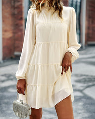 Halter Neck Summer Beach Dresses Solid Flowy Tiered Short Dress