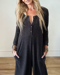 Simply Comfort Button Down Romper Jumpsuits