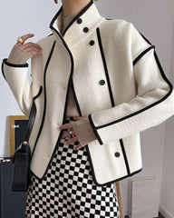 Urban Color Block Long Sleeve Jacket