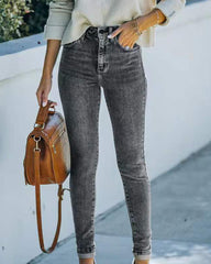 Ankle-length Skinny Jeans with Pockets