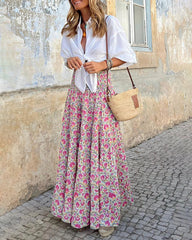 Boho Maxi Skirt Casual A Line Long Skirt