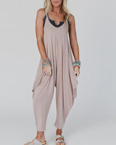 Casual Loose Summer Rompers Sleeveless Loose Spaghetti Strap Baggy Overalls Harem Jumpsuits