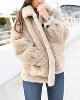 Lapel Plus Velvet Thick Jacket Wool Teddy Bear Coat
