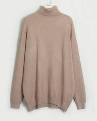 Women's Two Piece Sets Casual Loose Tracksuit Knitted Streetwear Turtleneck Long Sleeve Top Wide Leg Pants