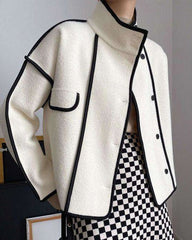 Urban Color Block Long Sleeve Jacket