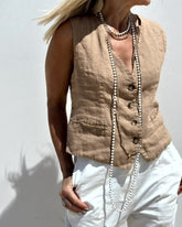 Casual Slim Fit Sleeveless Crop Vest