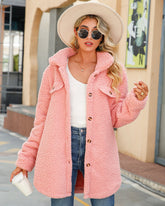 Button Down Winter Warm Brushed Jacket