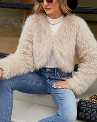 Faux Fur Warm Short Jacket Coat