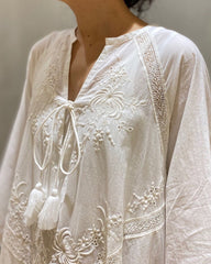 Lace-up V-Neck Long Beach Dress Boho Women Maxi Dress