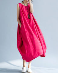 Vintage Losse Casual Boho Chic Swing Maxi Sundress