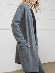 Long Patch Pocket Sweater Cardigan Coat