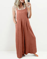 Crew Neck Short Sleeve Waist Cut Out Backless Casual Jumpsuit Romper