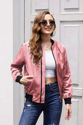 Bomber Zip Up Lightweight Jacket Coat - Zeagoo (Us Only)