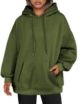 Zeagoo Women's Hoodies Fleece Oversize Sweatshirts Long Sleeve Pullover Tops Y2k Fall Winter Clothes With Pockets