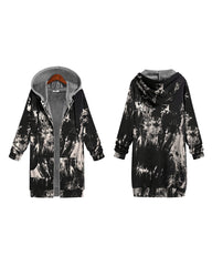 Women Zip Up Hoodies Long Fleece Jacket Lightweight Tunic Hooded Sweatshirt Oversize Winter Coat With Pockets - Zeagoo (Us Only)