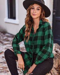 Zeagoo Womens Button Down Blouses Casual Flannel Plaid Shirts Long Sleeve Work Tops