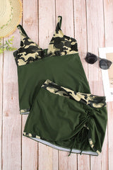 Camouflage Patchwork Feminine Tankini