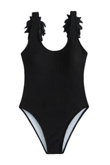3D Embroidered Wing Design Whimsical One Piece Swimwear