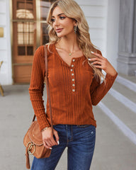 Zeagoo Womens Sweaters Ribbed Knit Slim Fit Long Sleeve Henley Shirts Pullover V Neck Button Basic Tops S-2XL