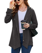 Zip Up Hooded Sweatshirts Thin Jacket - Zeagoo (Us Only)