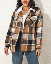 Lapel Plus Velvet Thick Plaid Jacket Wool Teddy Coat