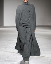 Knitted Three Piece Set Cardigan Turtleneck Sweater and Wide Leg Pants