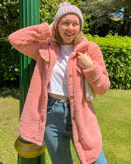 Button Down Winter Warm Brushed Jacket