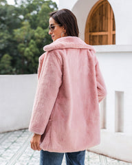 Teddy Bear Coat Fake Fur Brown Fur Coat