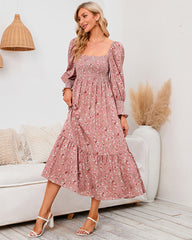 Long Sleeve V Neck Knitted Pencil Dress Jumper Long Dress