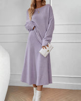 Elegant Knitted Two Pieces Sets One-shoulder Sweater Top Elastic Waist Fishtail Skirt