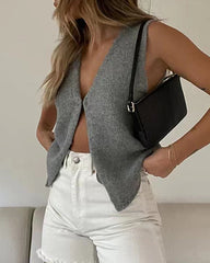 Summer Knitted Crop Top Vest Bandeau Crochet Tank Tops