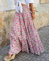 Boho Maxi Skirt Casual A Line Long Skirt