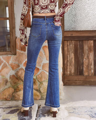 Distressed High Waist Baggy Denim Pants Wide Leg Trousers