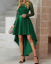 Asymmetrical Lace Bridesmaid Dress