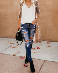 Long Sleeve Open Front Knit Cardigan Sweater