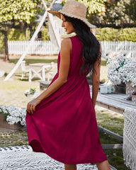 Solid Color Short Skirt Sexy Off Shoulder Waist Sleeveless Dress