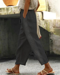 Hollow Out Lace Patch Pocket Design Beach Trousers Pants