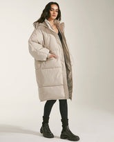 Long Thick Hoodied Cotton Jacket Coat