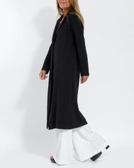 Black Stretch Knit Frock Cardigans Coat