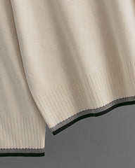 Casual Two Piece Set Contrast Color Sweater Top & Wide Leg Pants