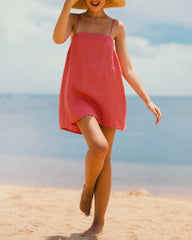 Leaf Strap Cozy Vacation Dress