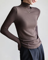 Half Turtleneck Long Sleeve Slim-fit Base T-shirt