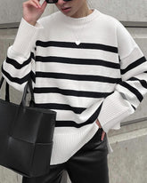 Loose Striped Pullover Sweater